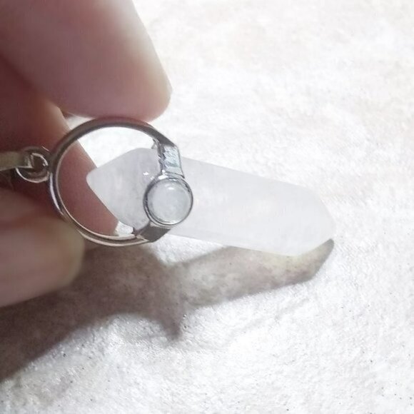 Terminated Point Crystal Quartz Pendant w. 20" Chain - Focus Meditations - Picture 8 of 14